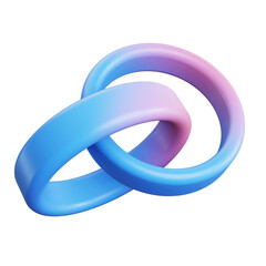 abstract 3d rendered illustration Transparent Png Illustration 3D icon Design Two Ring