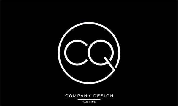 CQ, QC, Abstract Letters Logo Monogram