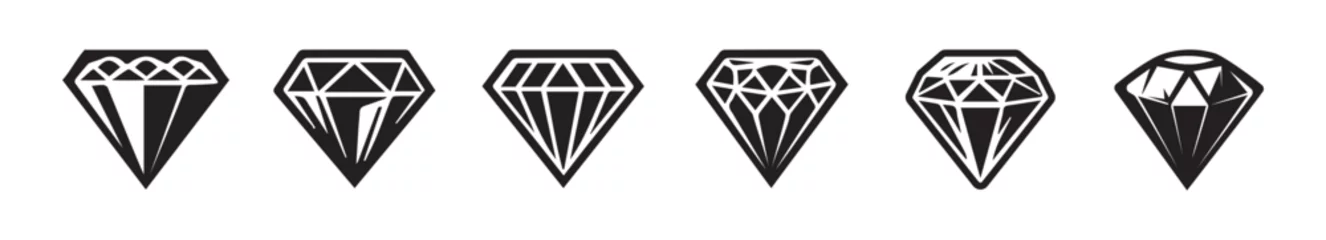 Foto op Aluminium Diamond Icon set vector. © Salman Khan