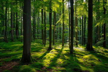 Fototapeta na wymiar Serenity in the Woods: International Forest Day Bliss