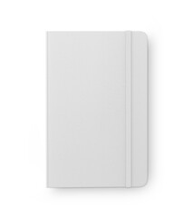 Notebook With Leather Cover on white background