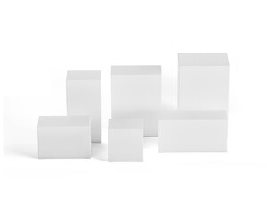 Paper Boxes set on white background