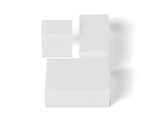 Paper Boxes set on white background