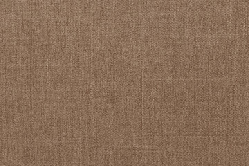 Dark brown linen fabric cloth texture background, seamless pattern of natural textile.