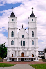Obraz premium Beautiful white Catholic church in Aglona Latvia.