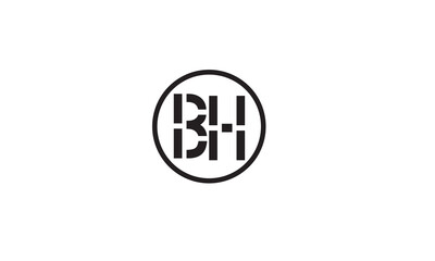 BH, HB, H , B Abstract Letters Logo Monogram