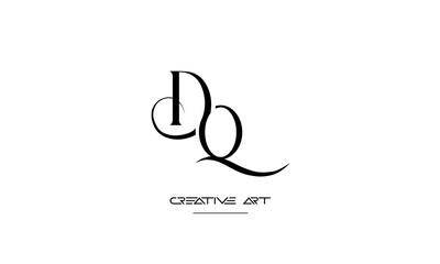 DQ, QD, D, Q abstract letters logo monogram