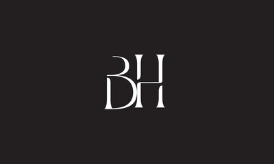 BH, HB, H , B Abstract Letters Logo Monogram