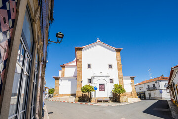 Fototapeta na wymiar Saint Ildefonso church in the downtown of Almodovar, Alentejo, Portugal