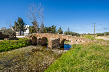 Cute bridge from Roman time in Almodovar, Alentejo, Portugal