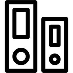 File Folders Vector Icon