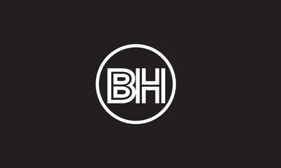 BH, HB, H , B Abstract Letters Logo Monogram