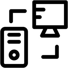 Computer Sharing Vector Icon