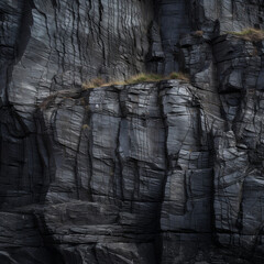 black rock cliffs texture, large scale, flat view, cinematography lighting created with Generative Ai