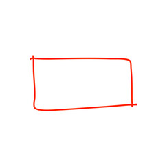 Red Marker Rectangular Line