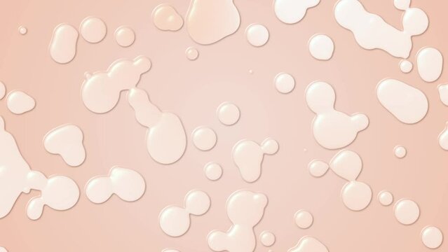peach fuzz gradient liquid blob abstract 4k animation , droplets on 2024 color, motion background design element