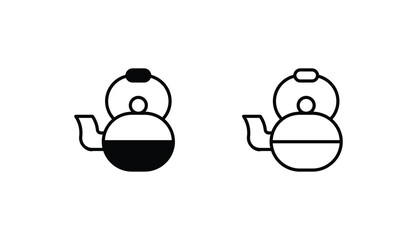Kettle icon design with white background stock illustration