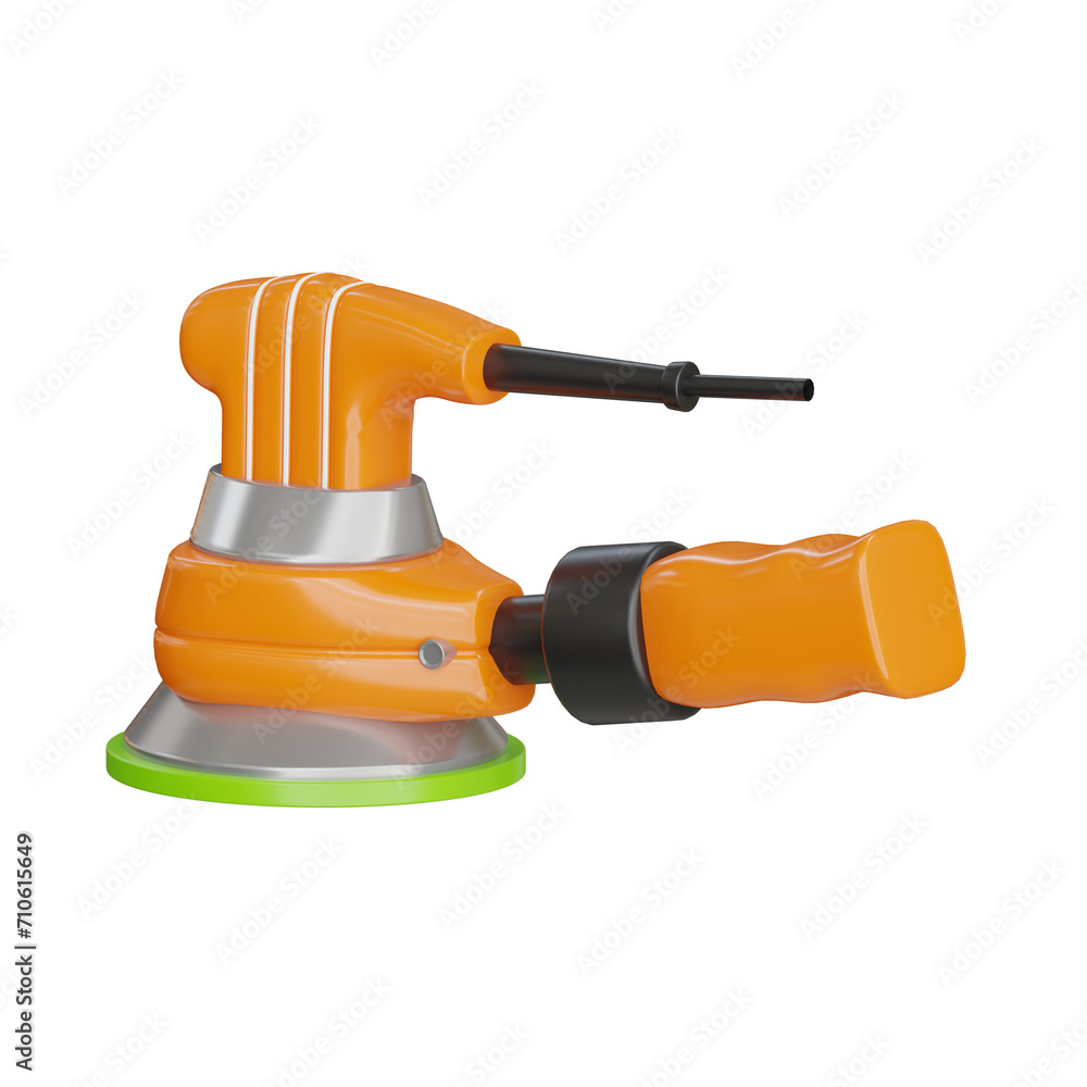 Aufkleber 3d sander model power sanding tools. 3d illustration, 3d element, 3d rendering. 3d visualization iso