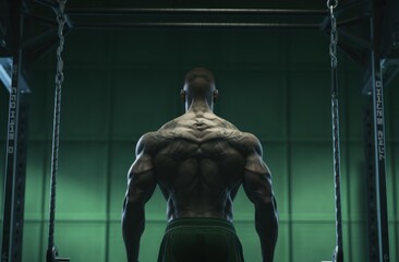 Fototapeta na wymiar how to build muscular, toned back muscles