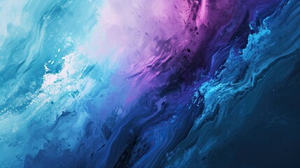 Abstract background of acrylic paint in blue, pink and purple colors