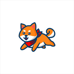 Cute Shiba Dog Mascot