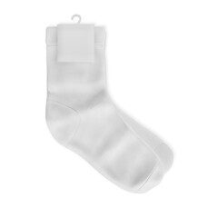 Socks on white background