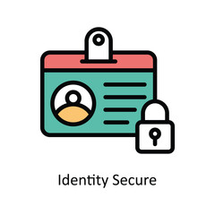 Identity Secure Vector  Filled outline icon Style illustration. EPS 10 File