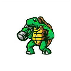 Gym Turtle Mascot