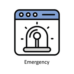 Emergency Vector  Filled outline icon Style illustration. EPS 10 File