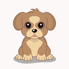 Cute puppy vector ilustration