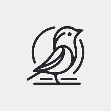 recommend clip art: bird line vector logo design icon