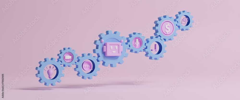 Aufkleber technology artificial intelligence or ai for working tools, data information technology exchange and