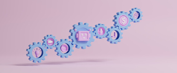 Technology artificial intelligence or AI for working tools, data information technology exchange and innovation transformation concept. Developed by Openai generate. 3d rendering illustration