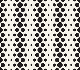 Vector seamless pattern. Repeating geometric elements. Stylish monochrome background design.