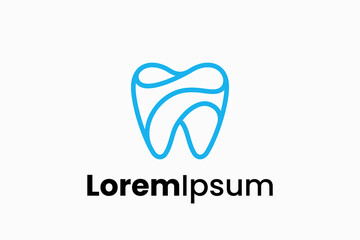 outline dental Vector Logo Premium
