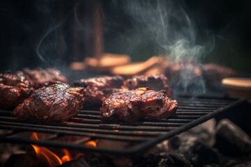 grilled meat on the grill