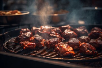 grilled meat on the grill