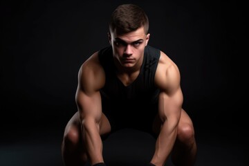 Fototapeta na wymiar cropped studio shot of a sporty young man