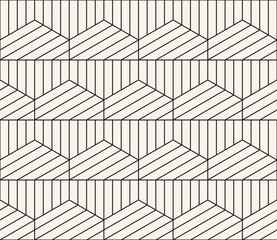 Vector seamless pattern. Repeating geometric elements. Stylish monochrome background design.