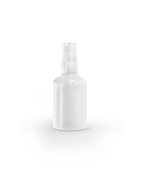 Spray Bottles Plastic Label on white background