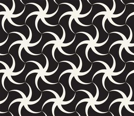 Vector seamless pattern. Repeating geometric elements. Stylish monochrome background design.