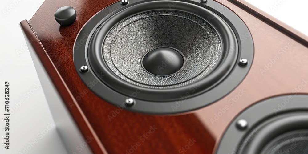 Poster two speakers placed on top of each other. perfect for music and audio-related projects