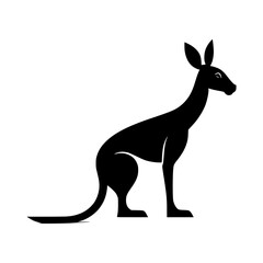 kangaroo silhouette vector