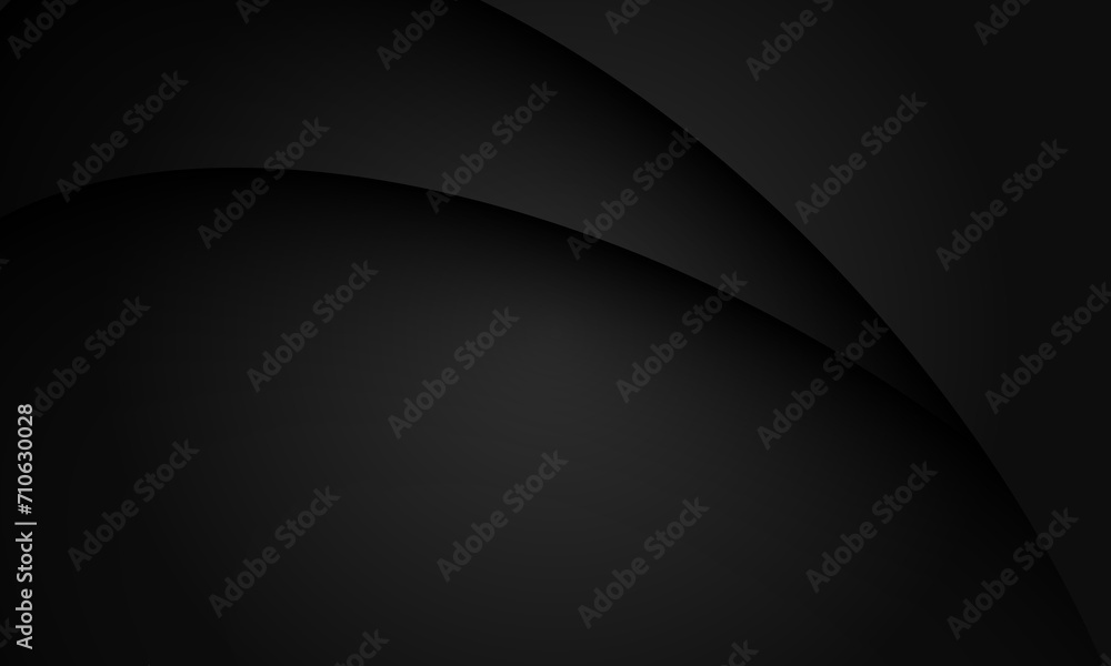Poster abstract black shadow curve overlap on dark grey geometric with blank space design modern luxury bac