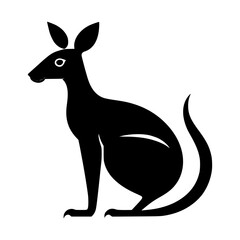 kangaroo silhouette vector