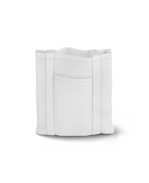 Tote Bag with Pocket on white background
