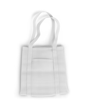 Tote Bag with Pocket on white background