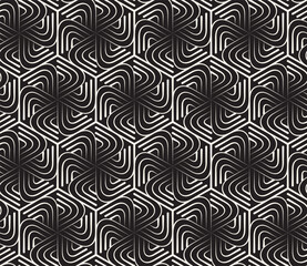 Vector seamless pattern. Repeating geometric elements. Stylish monochrome background design.