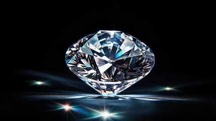 Rich Dimond Reflection With Black Background