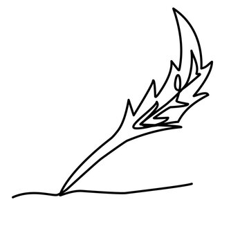 recommend clip art: feather continuous line art